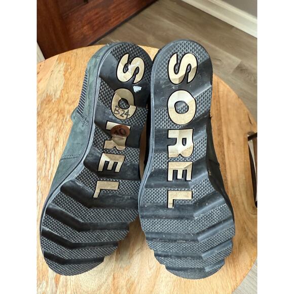 Sorel Joan Of Arctic Wedge II Chelsea Booties, Black, Leather, Women’s size 10 - Picture 5 of 9